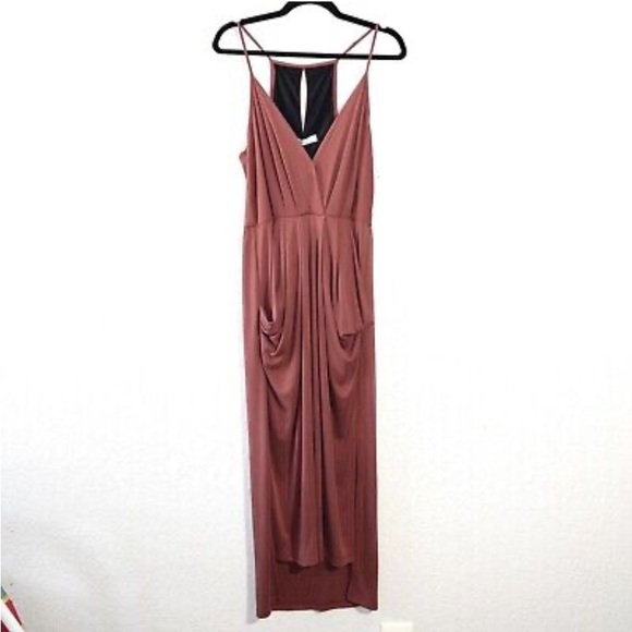 BCBGeneration Ruby wine midi faux wrap dress  size XS - Picture 5 of 5